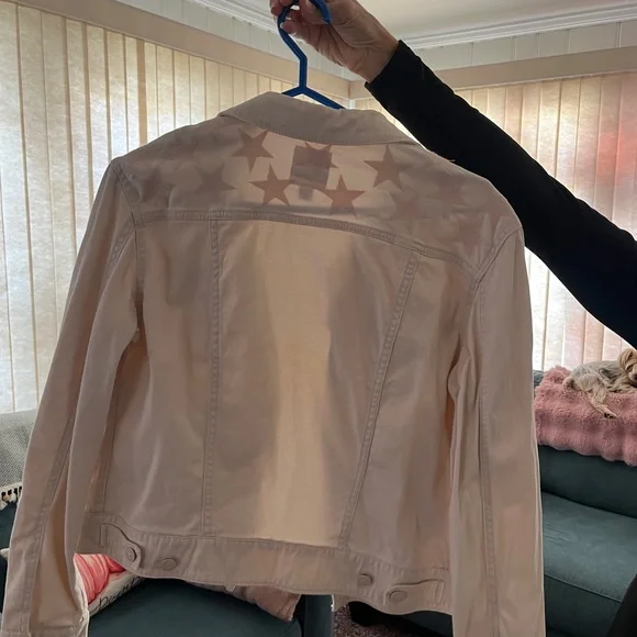 LuLaRoe Beige Star Jean Jacket - Picture 3 of 3